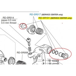 Osový šroub přehazovačky 11s SR, RE, CH, AT, r.v. 2009 - 2014 + EPS
