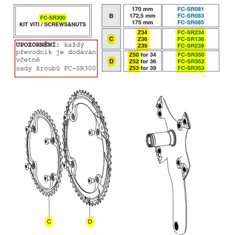 Převodník 11s SR, RE, CH, PO 52z, vč.šroubů (r.v. 2015 - ....)