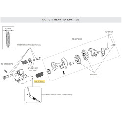 Napínací pružinka vodítka přehaz. EPS Super Record 12s