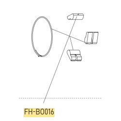 Praporek ořechu N3W (3 ks) + pružinka (1ks), průměr 33 mm