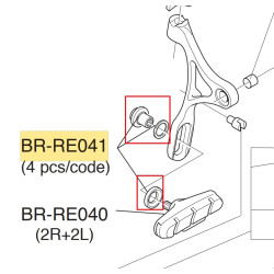 Kit podložek a matic pro brzd.špalky Super Record
