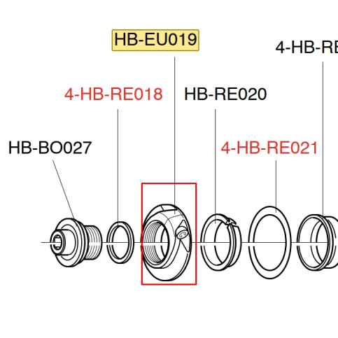Seřizovací matice kónusu náboje zapl.kol (HB-ZO019, HB-EU019)