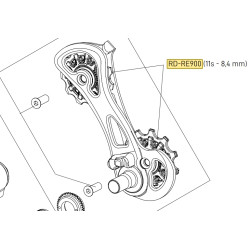 Kladky přehazovačky 11s, 8,4 mm, kompozit (pár)