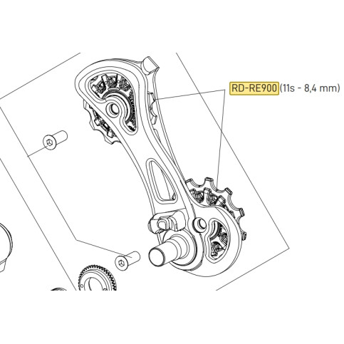 Kladky přehazovačky 11s, 8,4 mm, kompozit (pár)