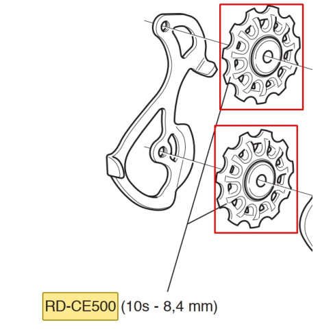Kladky přehazovačky 10s/9s, 8,4 mm, kompozit (pár)