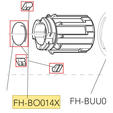 Praporek ořechu HG (3ks) + pružinka (1ks), průměr 30 mm