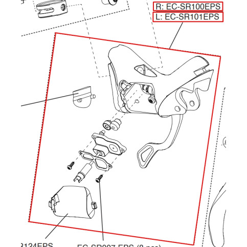 Tělo řadící páky 11s EPS SR/RE, levé (2012 - 2018)